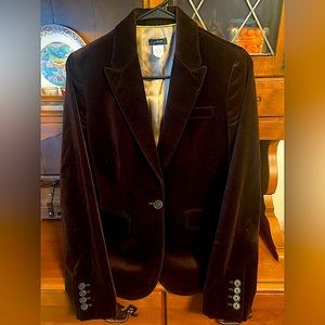 J Crew brown velvet blazer
